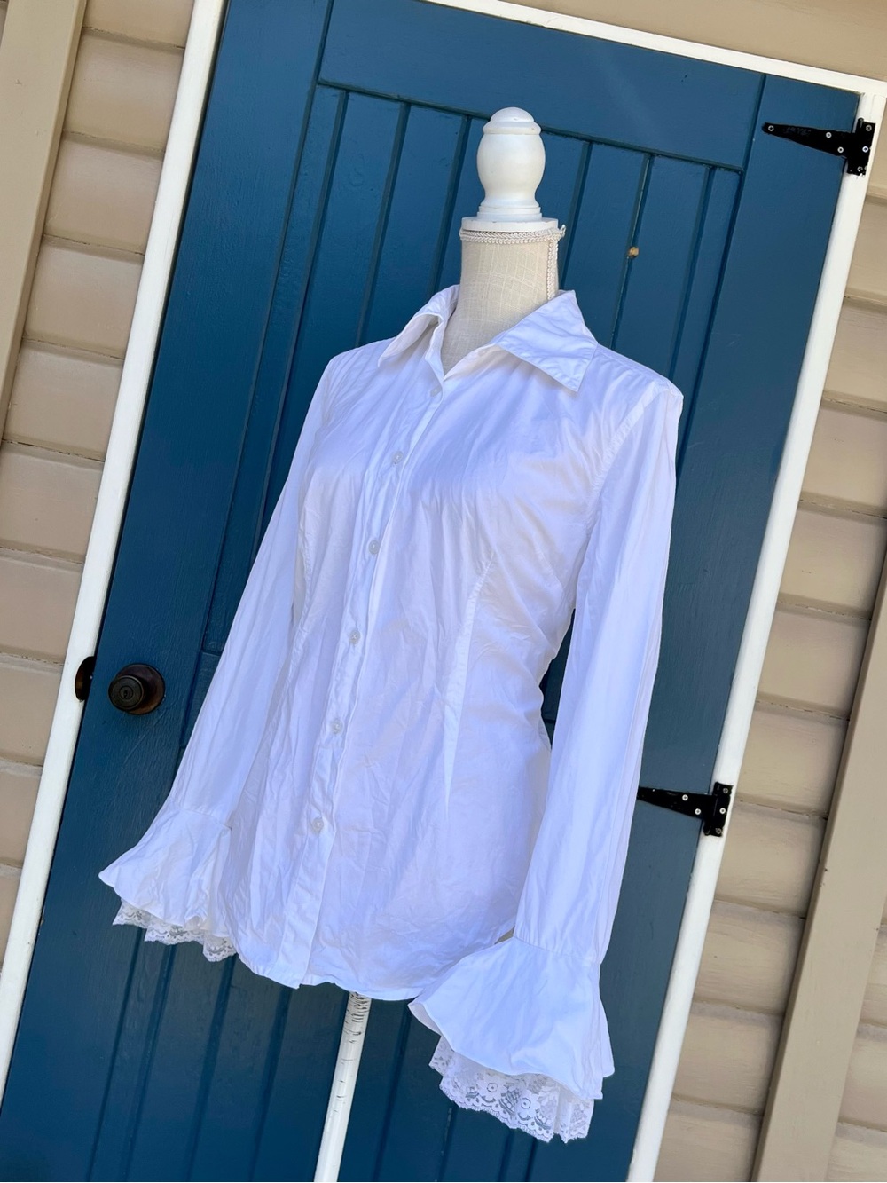 Vintage Newport News Victorian-style flared bell sleeves with Lace Women’s 16 - Picture 2 of 7
